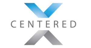 Centered white logo